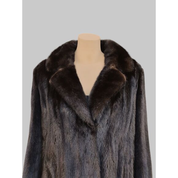 Vintage Dark Brown Mink Coat -Large - Picture 6 of 11